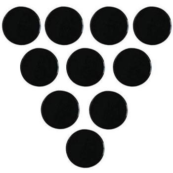 5 Star Office Round Plastic Covered Magnets 20mm Black