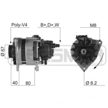 Alternateur ERA 210210A 14V 70A pour Ford