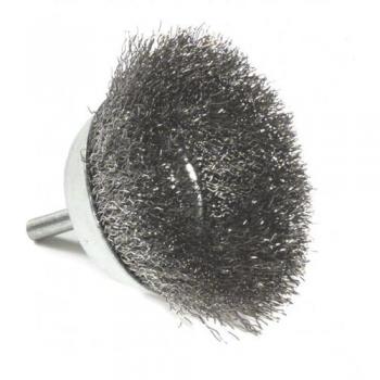 Tivoly Brosse métallique 75 mm – coupe-perc. Ondulé, tige 6 mm, fil 0,35