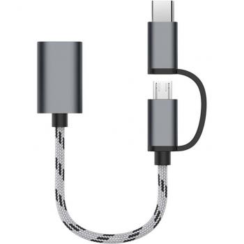 2 In 1 USB 3.0 OTG Adapter Kabel voor Mobiel Oplaadkabel