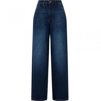 Urban Classic Dark Wash Tapered Baggy Jeans for Women