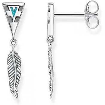 Thomas Sabo Mujer Pendientes de Botón Pluma Glam & Soul Plata de Ley 925