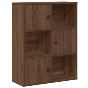 60x24x76.5 cm Brown Oak Bookcase Engineered Wood by vidaXL