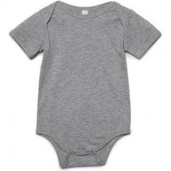 Bella + Canvas babyjersey romper korte mouwen 12-18 maanden