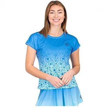 BIDI BADU Damen Colortwist Capsleeve T-Shirt Blau