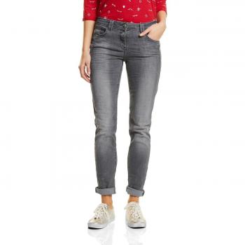 CECIL Straight Jeans Damen 371171 Scarlett Grey, Grau