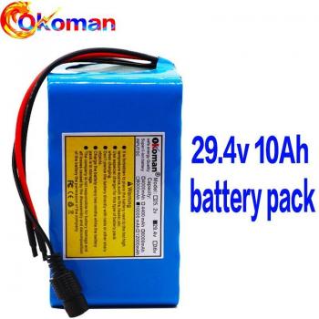 Pack Li‑ion 18650 24 V 10 Ah – 29,4 V 10 000 mAh pour VAE et cyclomoteur, BMS inclus