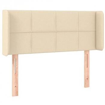 Cabecero de tela color crema 83x16x78/88 cm