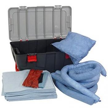 Kit Anti-Fuite à l'Huile (Bleu) – 100 L, 77 Pcs – Coffre Mouvant