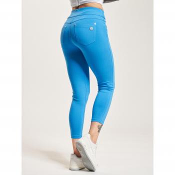Freddy Leggings N.O.W.® Superskinny Vita Media Jersey Organico Blu Francese Donna Grande
