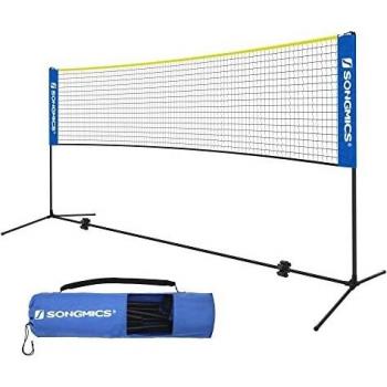 4m Blue and Yellow Badminton/Tennis Net with Adjustable Pole