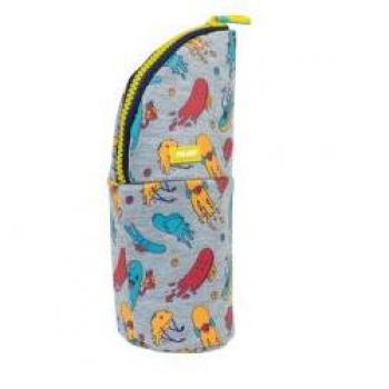 Estuche vertical Kickflip 210 x 115 x 80 mm gris