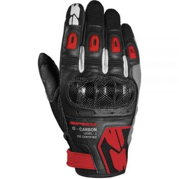 Guantes SPIDI G-Carbon negro rojo (XL)
