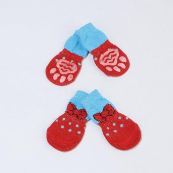 Chaussettes pour animaux de compagnie, 4 pièces, antidérapantes