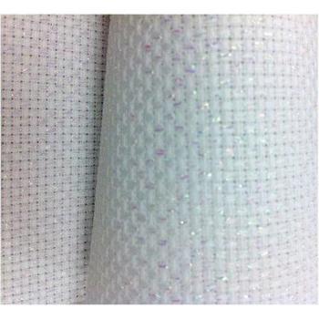 Metallic Aida Cross Stitch Fabric 14 Count Off-white 50x50cm