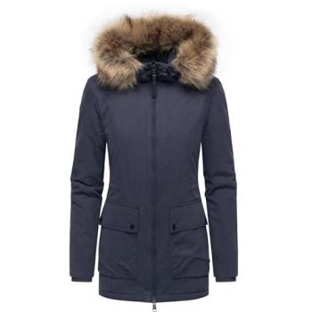 Mondeau Warm YOUMODO Damen-Parka – 74% Baumwolle/26% Nylon, XXXL (Navy)