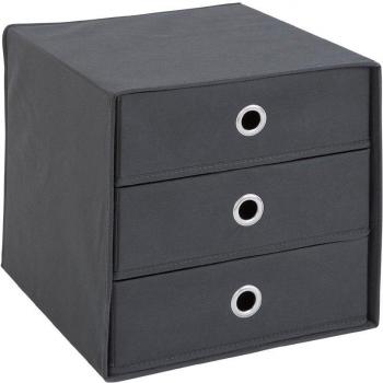 Täby Faltbox (Anthrazit) – 3‑Schubladen Version