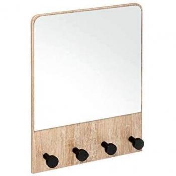 Espejo de Pared con Soporte Color Natural 50x37x6cm