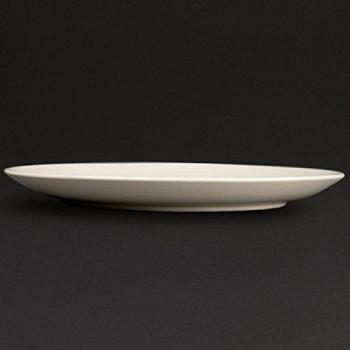 Olympia Ivory Porcelain 12‑Piece Round Service Plate Set, 255mm Diameter