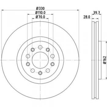 HELLA Bremsscheibe 8DD 355 116 651