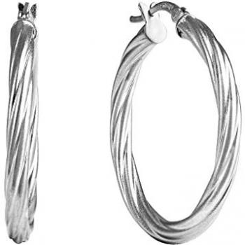 Celesta Silber Ohrring 925 Silber rhodiniert matt