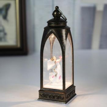 Vintage Christmas Wind Lantern LED Micro Landscape Night Light
