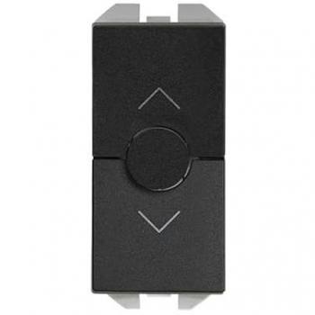 Interruptor para persianas 230v tecla estrecha 3 posiciones negro mate Simon 270