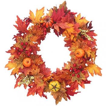 Home Wall Decoration with Maple Leaves