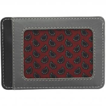 Visconti Lucca Collection Ramon Slim Leather Card Holder LC35 Grey Multi