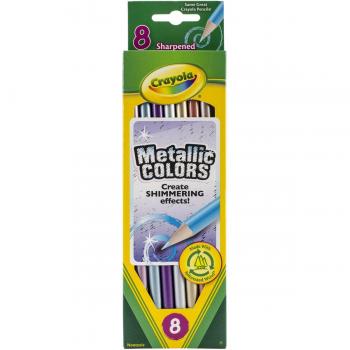 Crayola Metallic Colored Pencils, Multi-Colour, 8 Count