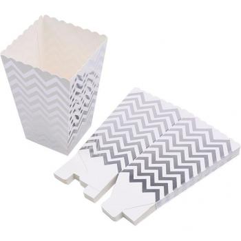 Cajas Decorativas para Fiestas y Bodas, Efecto Ploka Dot, Oro Rosa y Plateado