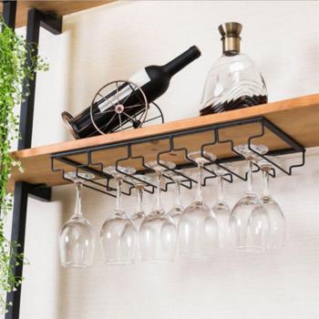 Soporte decorativo de hierro para copas de vino