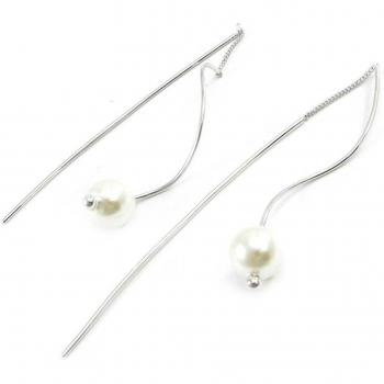 Elegant Perla Ivory Silver Earrings