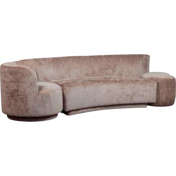 WOOOD Loungesofa mit Pouf und Sessel