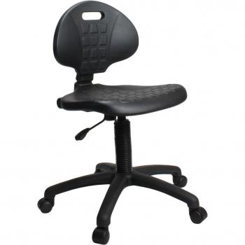 Nautilus Designs Derwent Polyurethane Operator Chair With Spring Loaded Backrest Mechanism Black