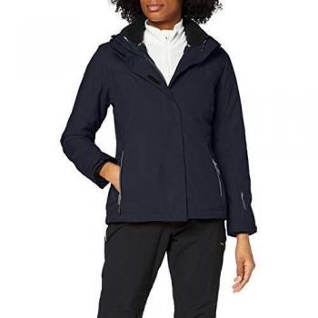 Coat à Deux Fentes Femme – XL Noir et Bleu