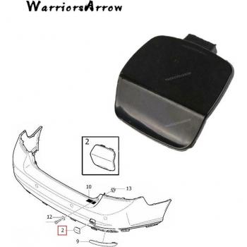 Volvo S40 Parachoques Trasero Gancho Remolque, Ojo y Tapa No Pintado