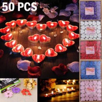 Velas pequeñas de Halloween con aroma, forma de corazón, duran 1 hora