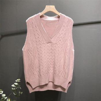 Gilet court sauvage en laine col en V femme A014