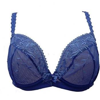 Triumph Amparo Blue Beautiful Floral Plunge Bra 30D