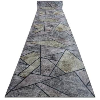 RUGSX Lotus Grey Mosaic Runner – 100 cm Wide, 760 cm Long