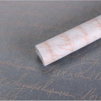 Marble Flower Packing Paper