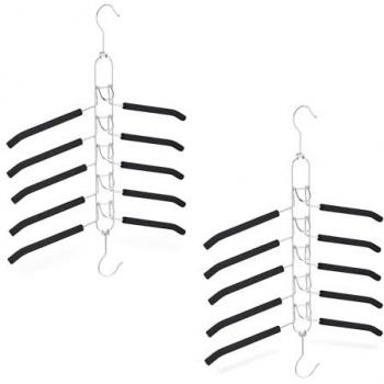 Relaxdays Cintre Double Rangement 5‑en‑1