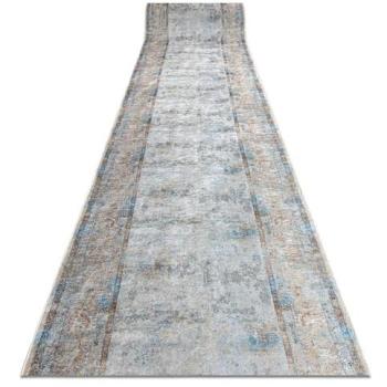 80×900 cm Lotus Border Runner – Grey/Beige, Anti‑Slip, Washable