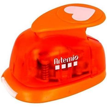 Artemio VIHCP233 Perforatrice à Levier Moyenne Coeur Plastique Multicolore 8,5 x 5 x 12 cm