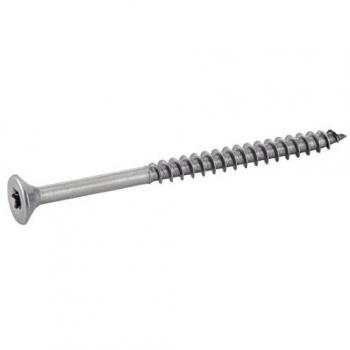 Vite legno 6-lobi testa svasata, filettatura parziale – A4 5×30 mm, acciaio inox (200 pezzi)