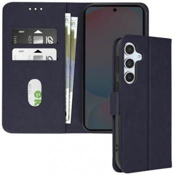 Báscula de Seguridad Galaxy S24 FE – Funda con Cierre, Aleta y Soporte Vídeo en Azul Oscuro