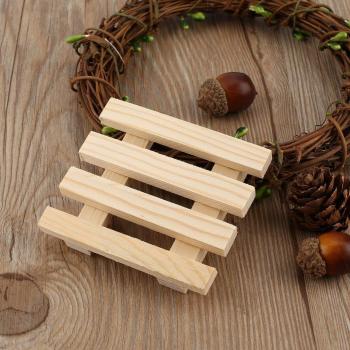 Natural Wood Bath Soap Tray 8x7 cm