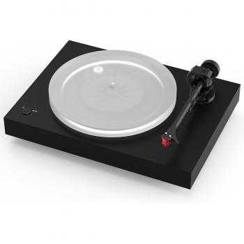 X2 B Plattenspieler in Seidenmatt Schwarz mit Quintet Red