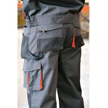 Pantalón Multibolsillos Juba Gris / Naranja Talla S